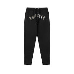Trapstar Embroidered Logo Fleece Tracksuit Hoodie Pants (Gray/Black)