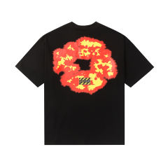 Denim Tears Orange Logo T-Shirt Black Blue
