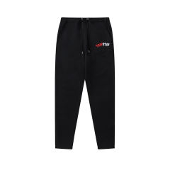 Trapstar Embroidered Logo Fleece Tracksuit Hoodie Pants (Gray/Black)