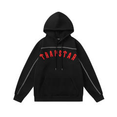 Trapstar Embroidered Logo Fleece Tracksuit Hoodie Pants (Gray/Black)