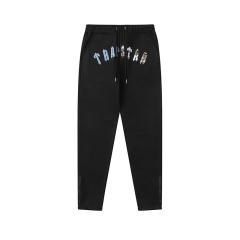 Trapstar Embroidered Logo Fleece Tracksuit Hoodie Pants (Gray/Black)