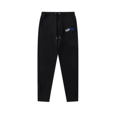 Trapstar Embroidered Logo Fleece Tracksuit Hoodie Pants (Gray/Black)