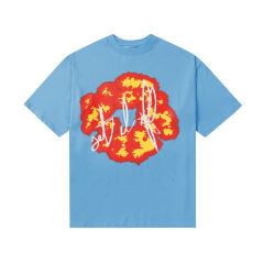Denim Tears Orange Logo T-Shirt Black Blue