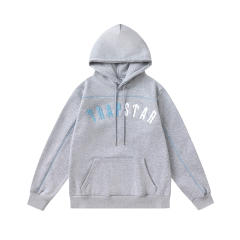 Trapstar Embroidered Logo Fleece Tracksuit Hoodie Pants Gray