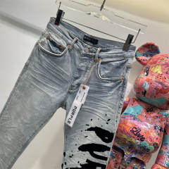 [Best Quality]1:1 PURPLE BRΑND Light Indigo Denim Jeans 23SS Pants