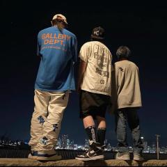 Gallery Dept Red Logo T-Shirt Blue