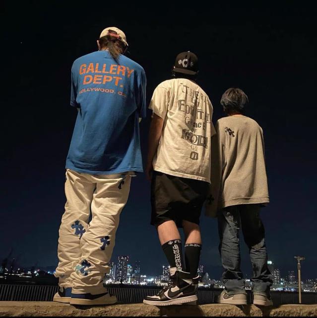 Gallery Dept Red Logo T-Shirt Blue