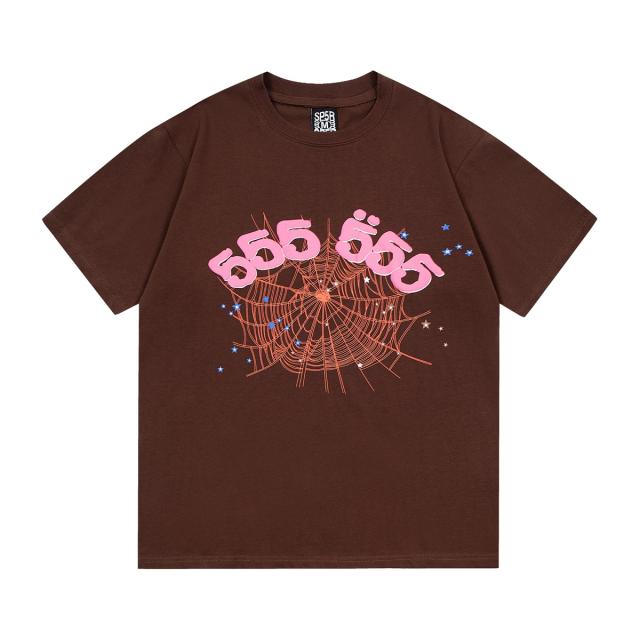 Spider Foaming Print T-Shirt Black Gray Brown