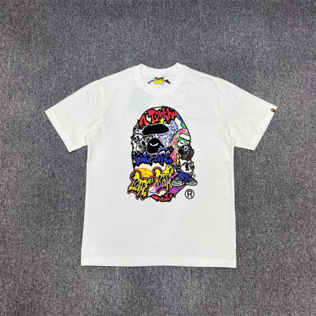 1:1 Quality Bape Ape Big Ape Logo T-Shirt Black White
