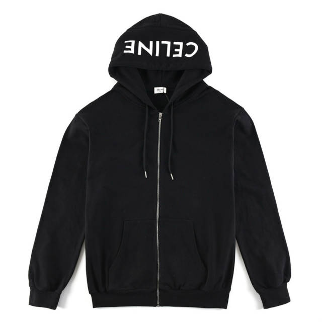 C Zipped Hoodie Gray Black