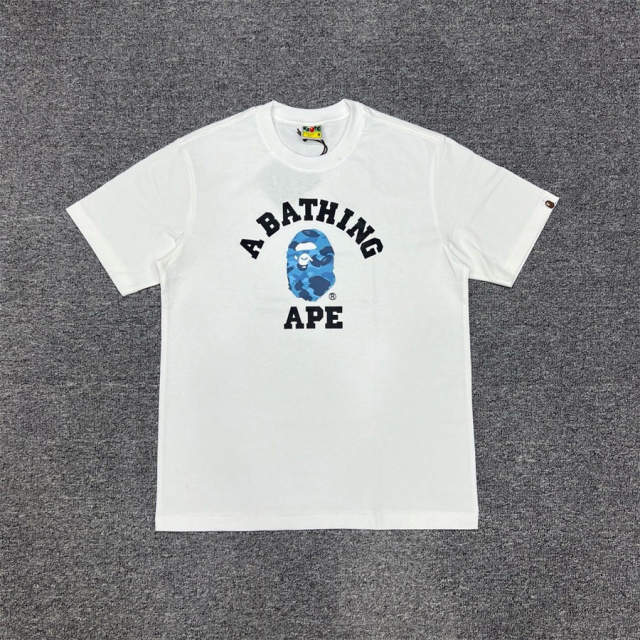 1:1 Quality Bape Ape Classic Camo Logo T-Shirt Black White