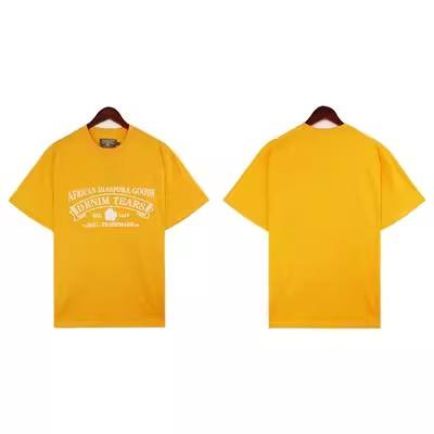 Denim Tears Orange Logo T-Shirt Black Blue