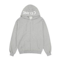 C Zipped Hoodie Gray Black