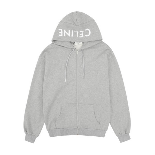 C Zipped Hoodie Gray Black