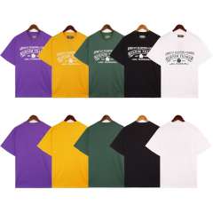 Denim Tears Orange Logo T-Shirt Black Blue