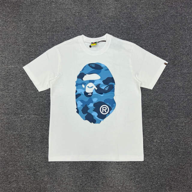1:1 Quality Bape Ape Classic Camo Logo T-Shirt Black White