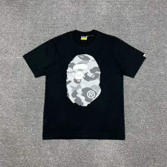 1:1 Quality Bape Ape Classic Camo Logo T-Shirt Black White