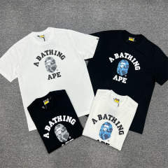 1:1 Quality Bape Ape Classic Camo Logo T-Shirt Black White