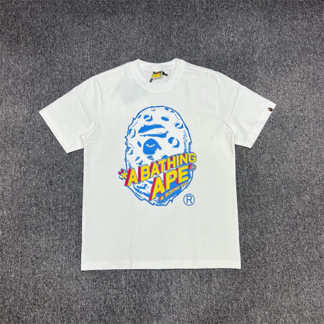 1:1 Quality Bape Ape Moon Big Ape Logo T-Shirt Black White