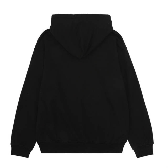 C Small Logo Zipped Hoodie Black