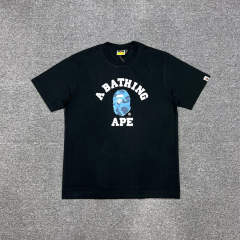 1:1 Quality Bape Ape Classic Camo Logo T-Shirt Black White
