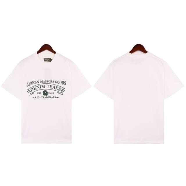 Denim Tears Orange Logo T-Shirt Black Blue