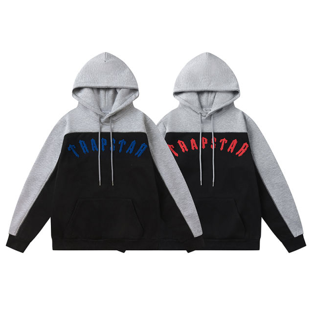 Trapstar Embroidered Letter Patchwork Color Block Fleece Suit 2 Colors