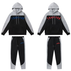 Trapstar Embroidered Letter Patchwork Color Block Fleece Suit 2 Colors