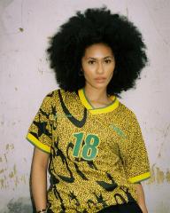 Corteiz Quick-Dry Football Jersey with Full Leopard Print Tee Yellow