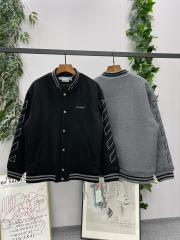 1:1 quality version Sleeve Blank stripe wool Jacket 2 Colors