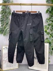 1:1 quality version Sweatpants with large side pockets in dark plaid