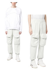 1:1 quality version Sweatpants with three-dimensional pockets 2 colors