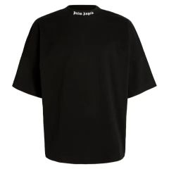 Palm Angels Collar Print T-Shirt Tee White Black
