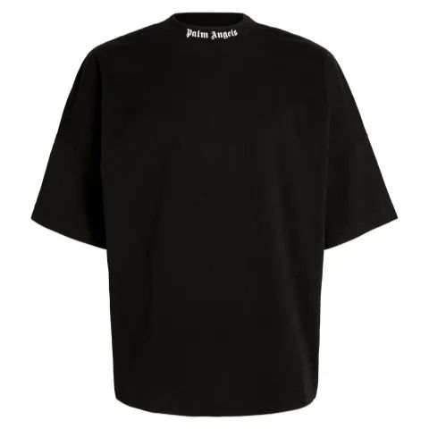 Palm Angels Collar Print T-Shirt Tee White Black