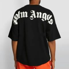 Palm Angels Collar Print T-Shirt Tee White Black