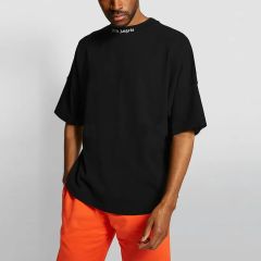 Palm Angels Collar Print T-Shirt Tee White Black