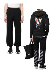 1:1 quality version Embroidered Irregular Side Zebra Drawstring Sweatpants