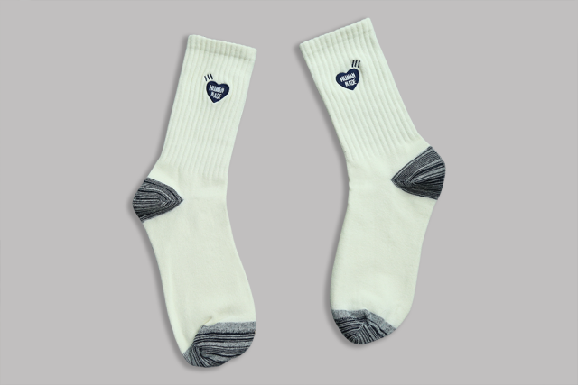 Human Made Love Heart Embroidered Patchwork Socks
