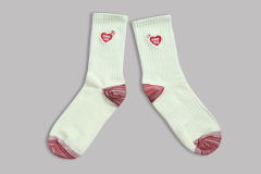 Human Made Love Heart Embroidered Patchwork Socks