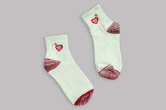 Human Made Love Heart Embroidered Patchwork Socks