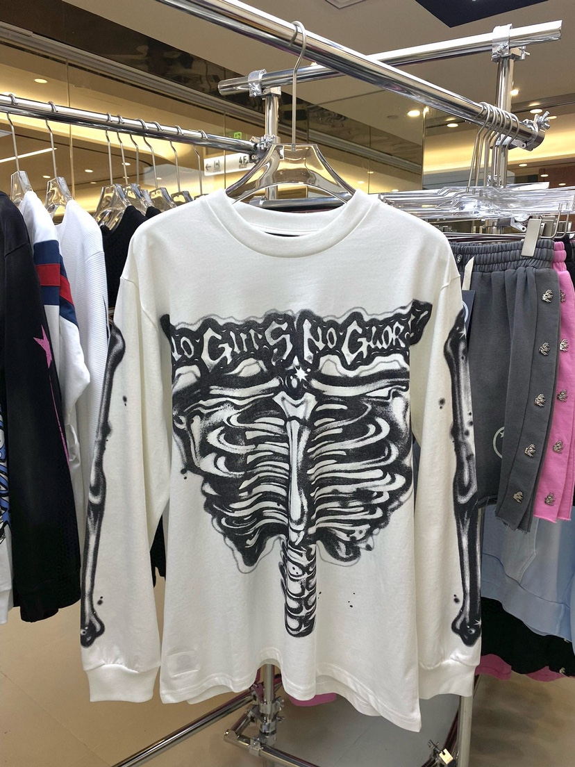 Hellstar Human Skeleton Long Sleeve White