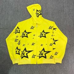 Spider Yellow 5-Star Zip Hoodie