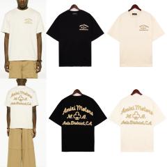 @miri Yellow Bold Letter Tee Black beige