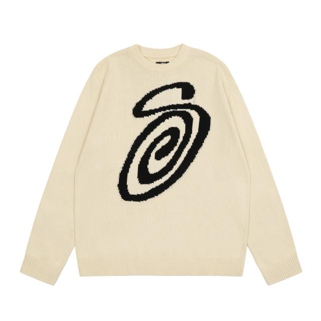 Stussy Swirl Pattern Sweater Green White 3 Colors