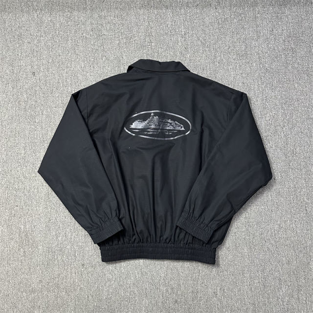 Corteiz Logo Print Utility Jacket Black