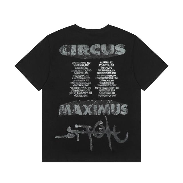Travis Scott Utopia Merch T-Shirt Black White Style 4