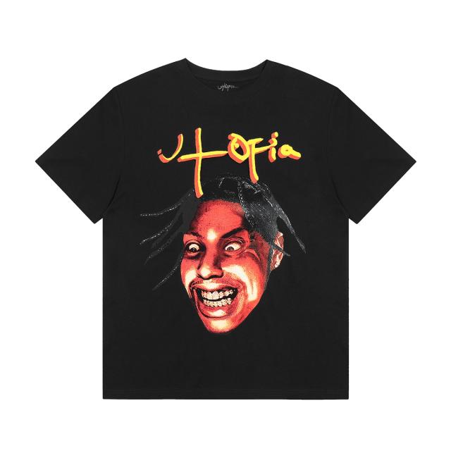 Travis Scott Utopia Merch T-Shirt Black White Style 5