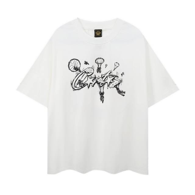 Corteiz Parachute Print T-Shirt White