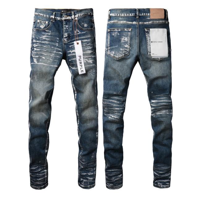 [Best Quality]1:1 PURPLE BRΑND Embroidered Logo Jeans 23SS Pants #9040
