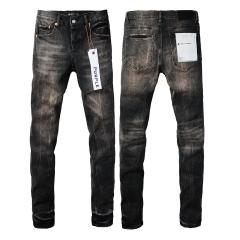 [Best Quality]1:1 Purple Brand Rust-colored Wash Water Jeans